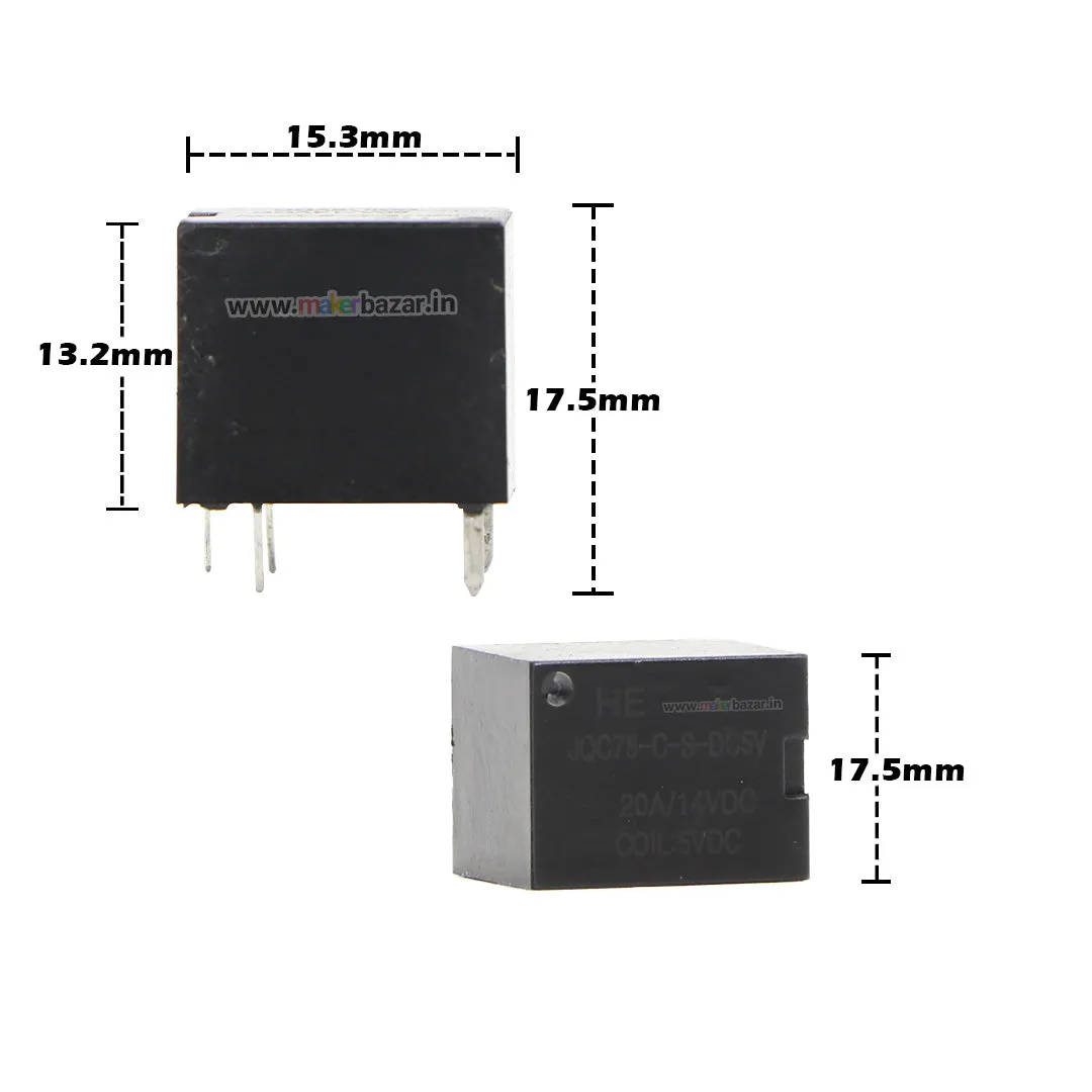 5V 20A Relay 5pin PCB Mount Sugar Cube Mini SPDT Switch