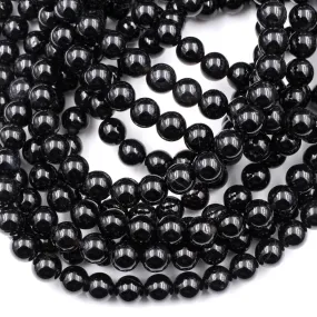 AAA Grade Natural Black Onyx Round Beads 2mm 3mm 4mm 6mm 8mm 10mm 12mm High Quality Natural Black Gemstones 15.5" Strand