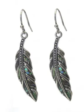 Abalone feather earring