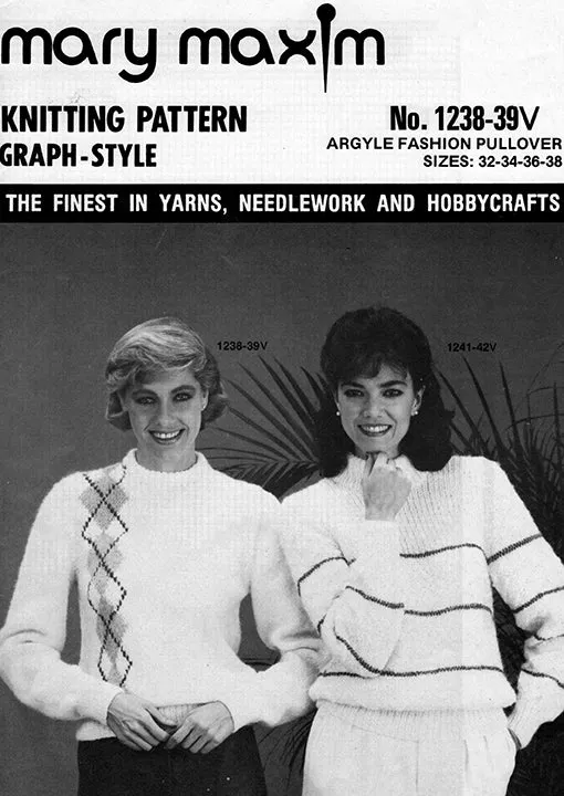 Argyle Fashion Pullover Pattern