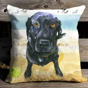 Black Lab Indoor Pillow