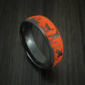 Black Titanium Duck Hunter Band with Cerakote Custom Made Men's Ring