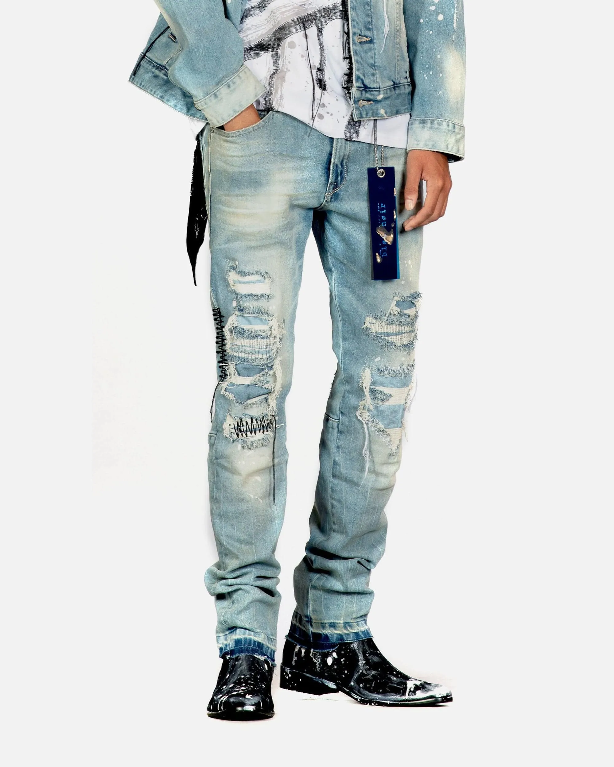 Bleunoir Raw Edge Jeans - Aster Blue