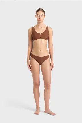 BONDI BORN - Verona Bikini Top - Cocoa