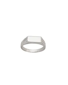 Carlton London 925 Sterling Silver Rhodium Plated Ring For Men