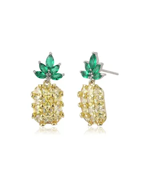 Carlton London Gold Plated Cz Pineapple Drop Earring For Women