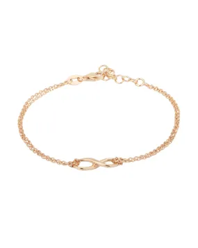 Carlton London Gold Plated Infinity With Multistrand Bracelet