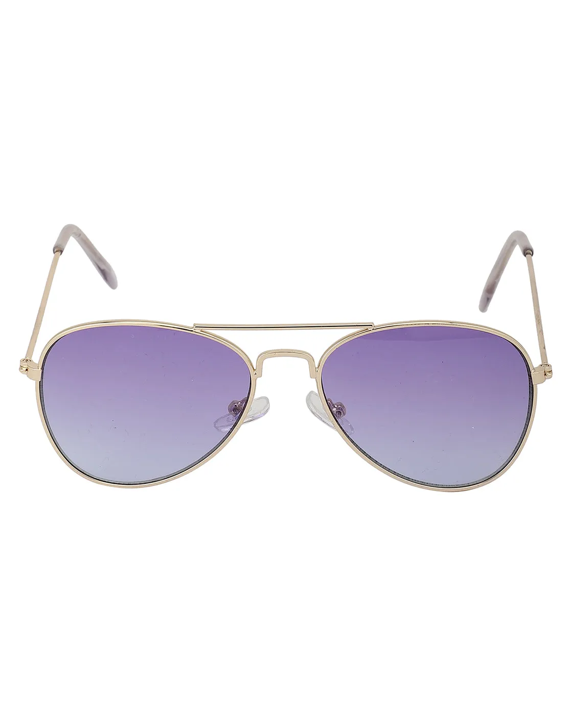 Carlton London Purple Lens & Gold-Toned Aviator Sunglasses For Boy