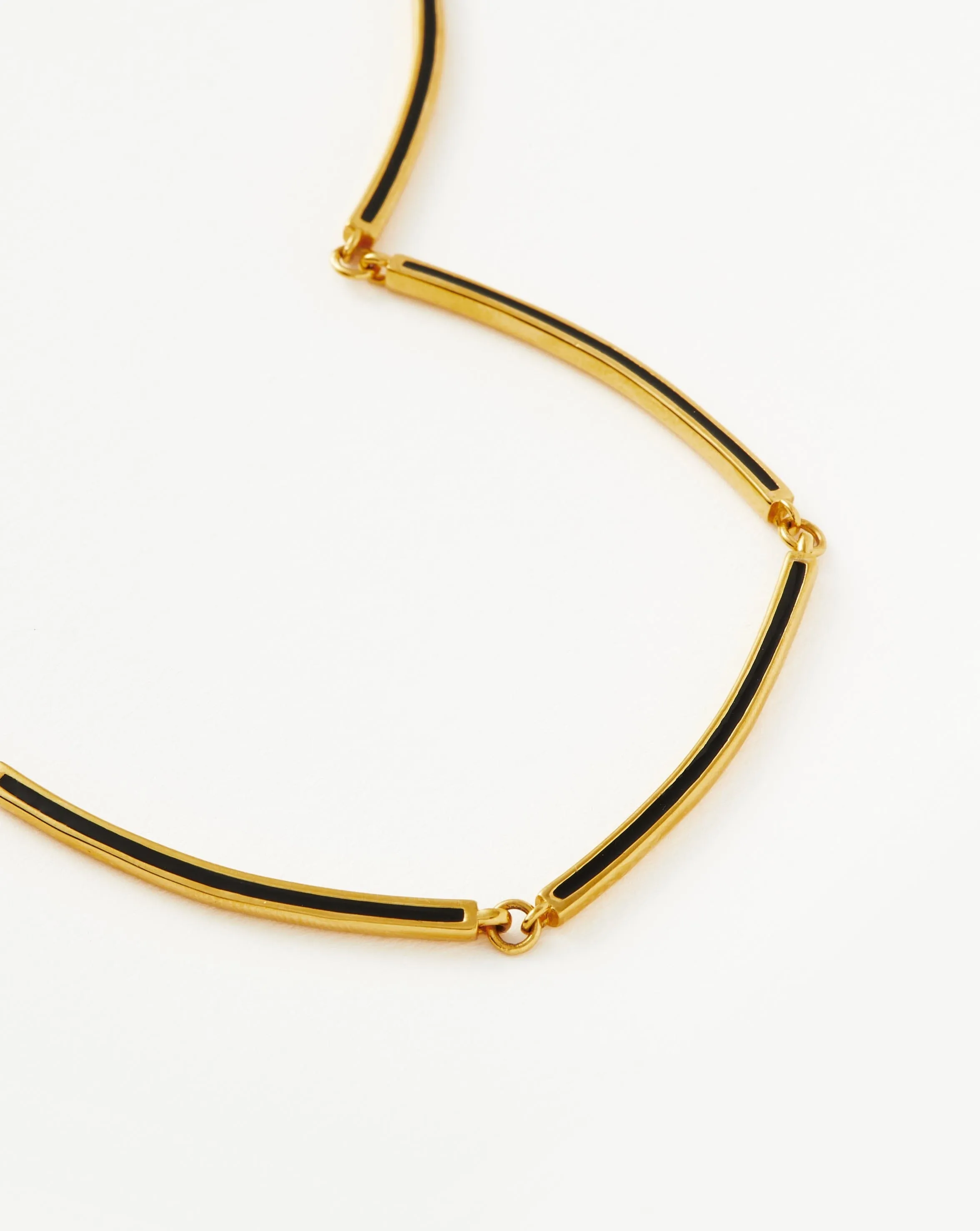 Enamel Reversible Byline Link Choker | 18ct Gold Plated