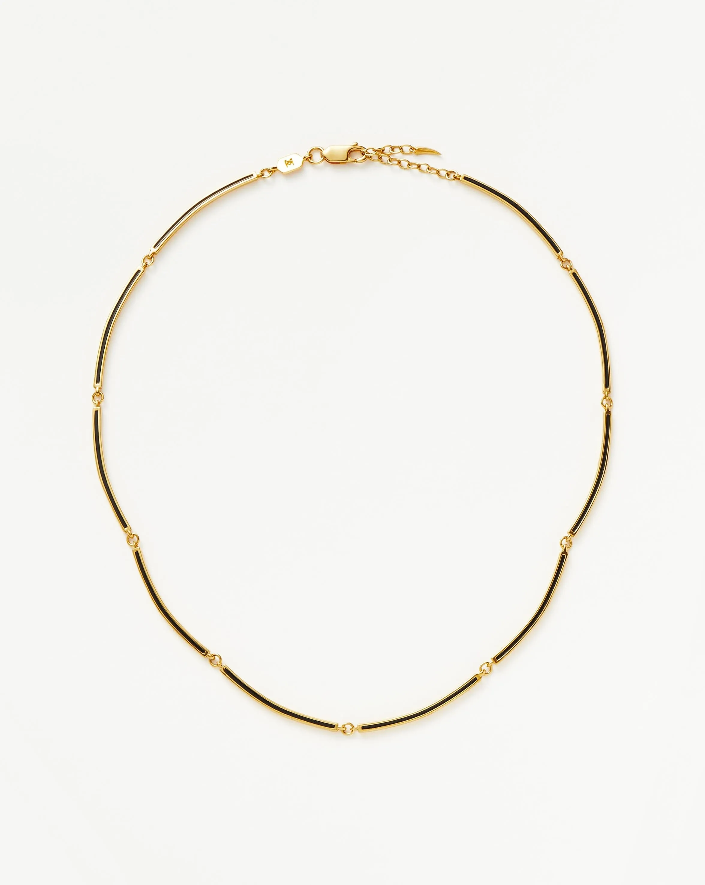 Enamel Reversible Byline Link Choker | 18ct Gold Plated