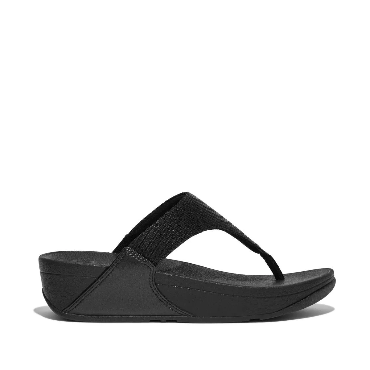 Fit Flop Lulu Shimmerlux Toe-Post Black     