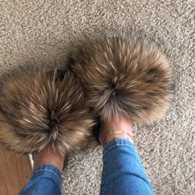 Fur Furry Slippers Hand Made. Choose your color