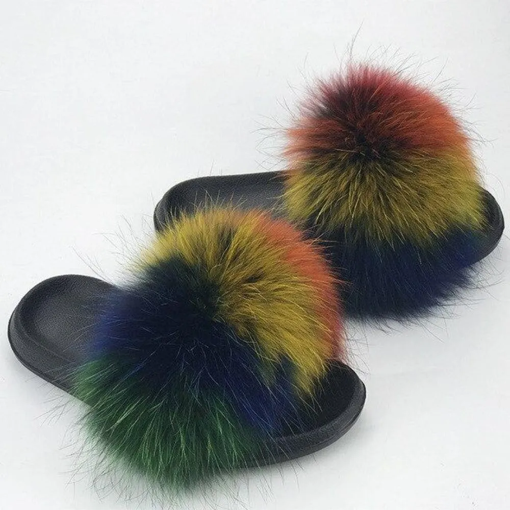 Fur Furry Slippers Hand Made. Choose your color