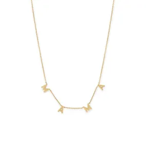 Gold 16"   2" 14 Karat Gold Plated "MAMA" Charm Necklace