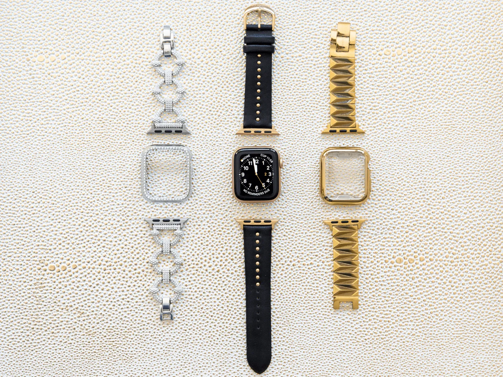 Goldenerre Black Stud Band for the Apple Watch