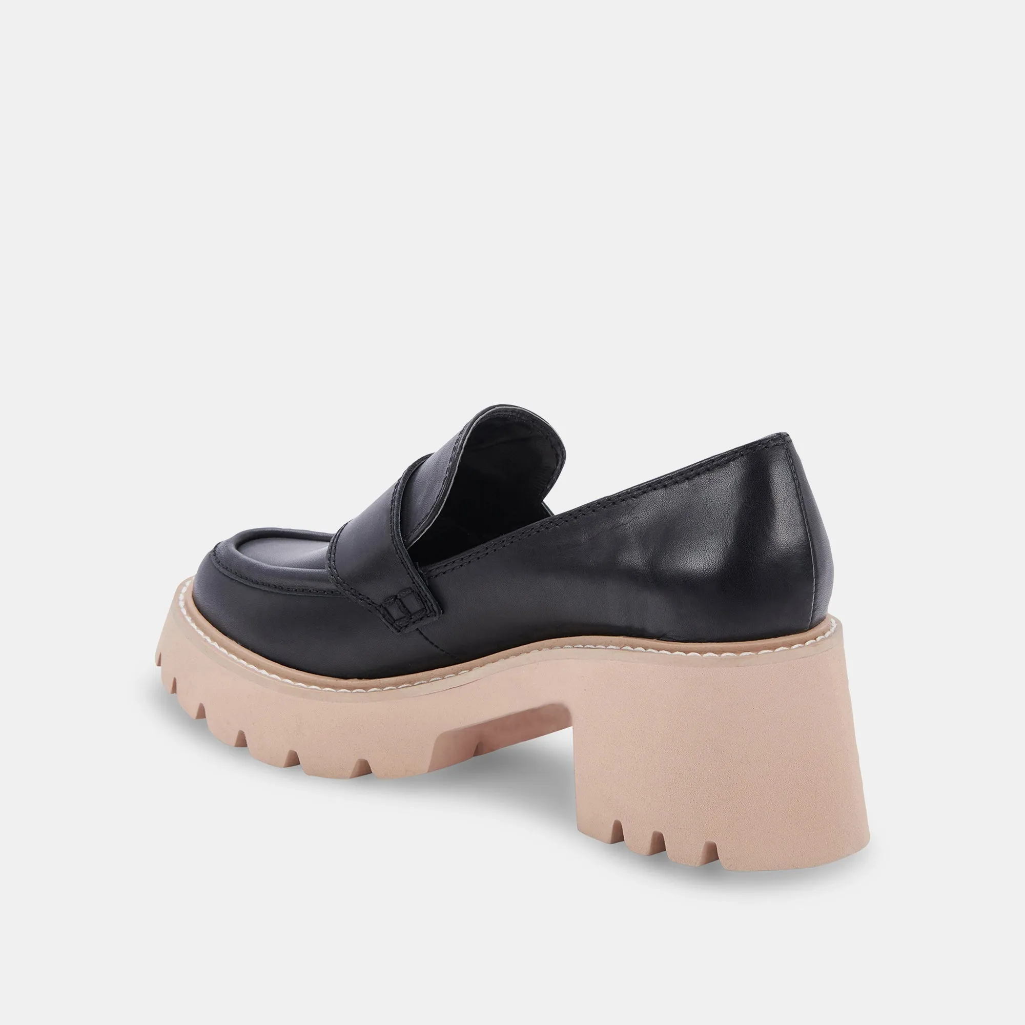 HALONA LOAFERS BLACK LEATHER - re:vita