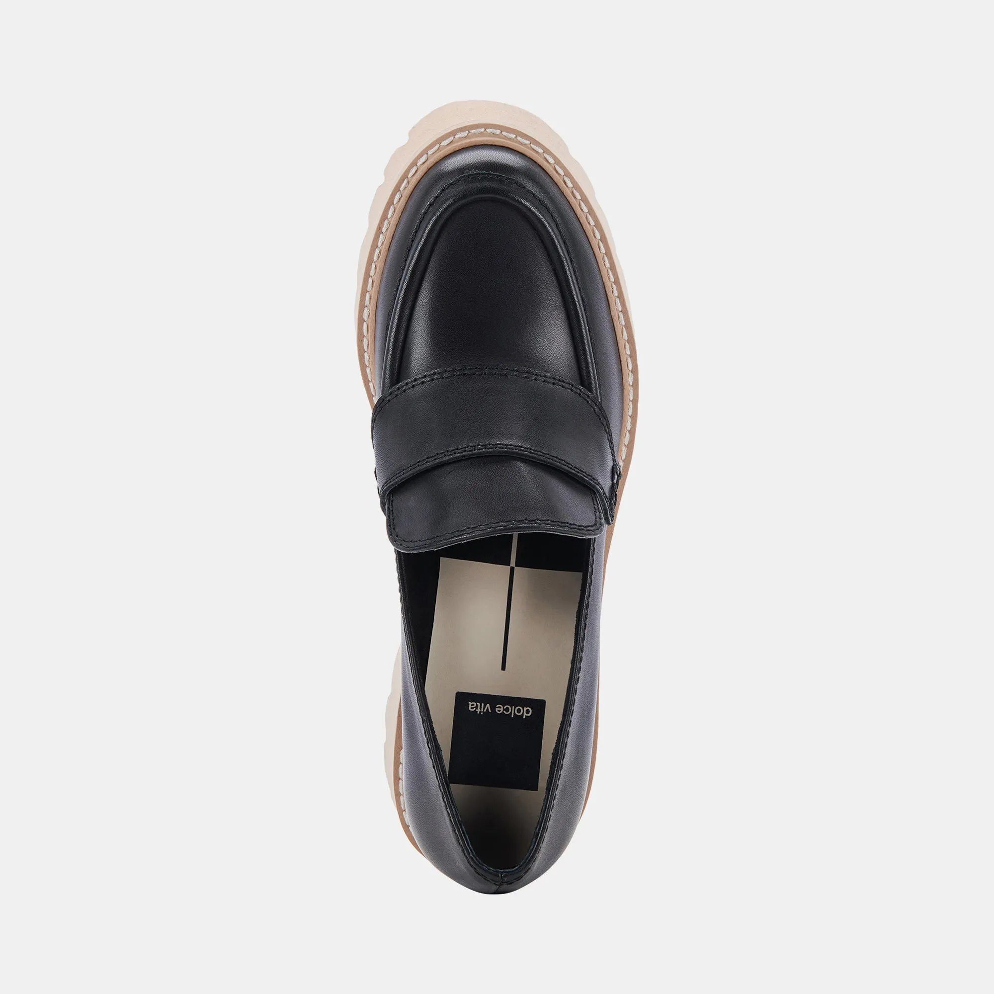 HALONA LOAFERS BLACK LEATHER - re:vita