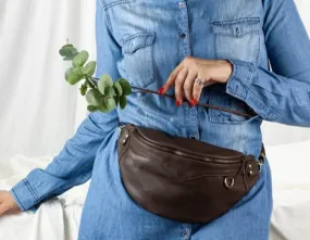 Haris fanny pack - Terra brown leather