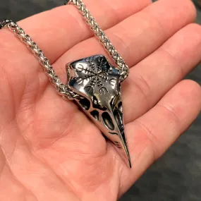 Helm of Awe Raven Skull - Stainless Steel