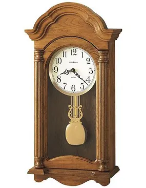 Howard Miller Amanda Dual Chime Pendulum Wall Clock - Golden Oak Finish