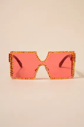 Jo's Square Rhinestone Sunglasses