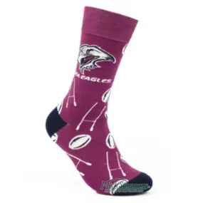 Manly Sea Eagles Goalpost Logo Footy Socks NRL Rugby League