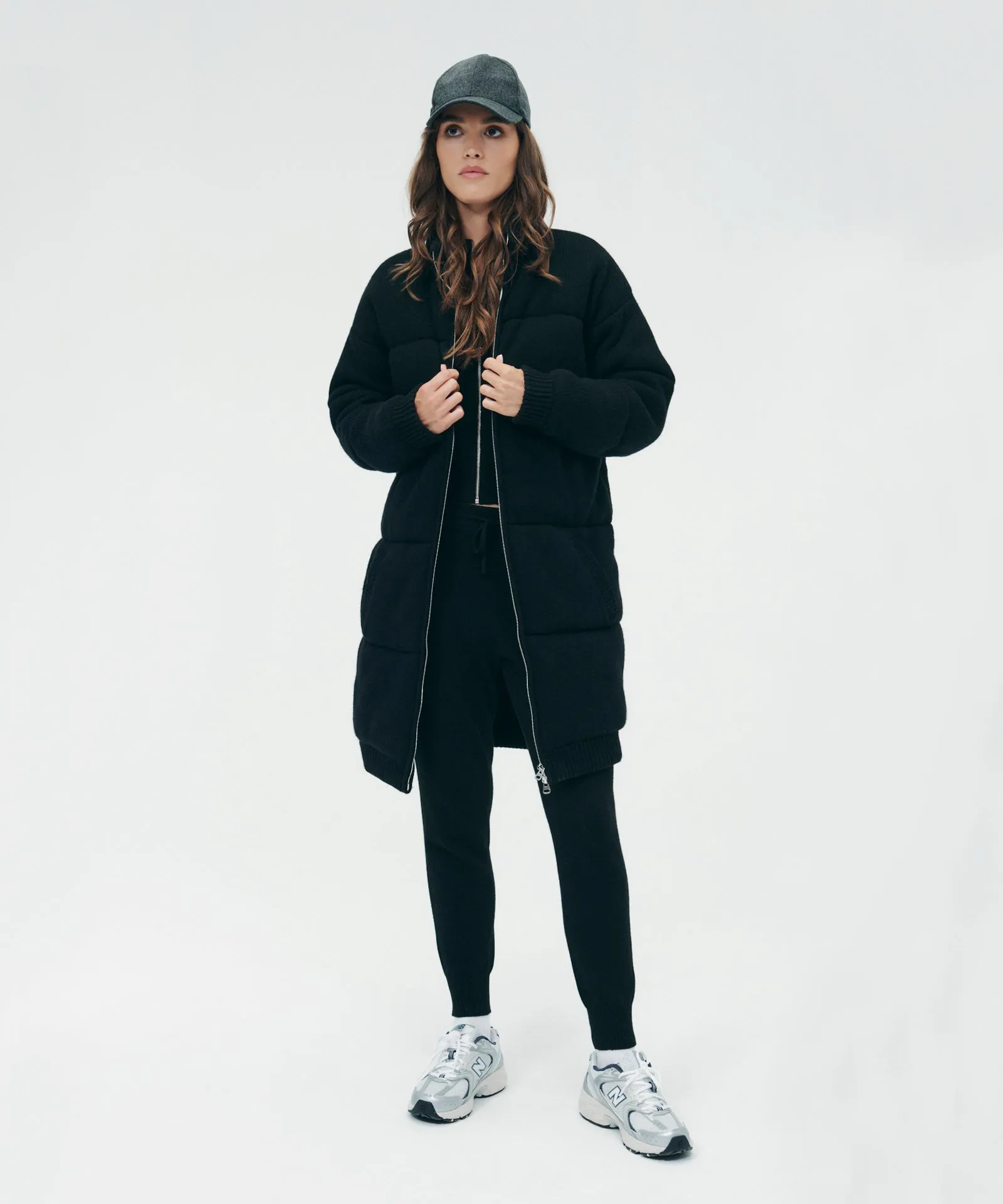 Merino Cashmere Long Puffer Coat