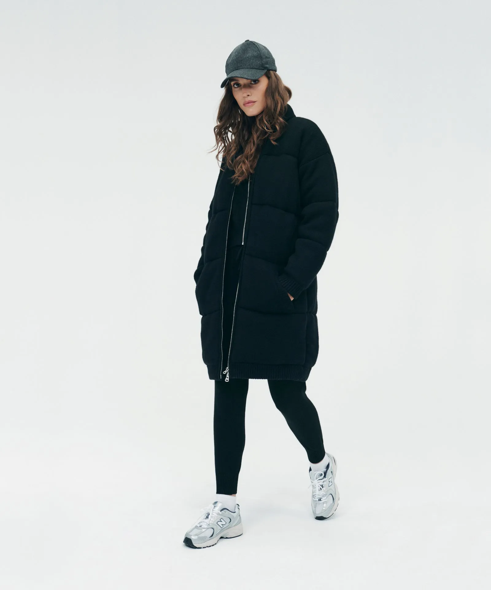 Merino Cashmere Long Puffer Coat