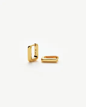 Mini Plain Ovate Earrings | 18ct Gold Plated Vermeil