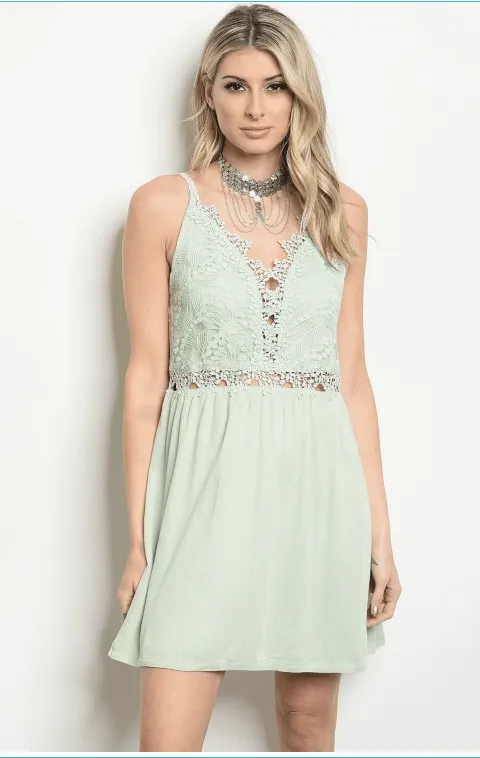 MIRANDA’S MINT LACE DRESS