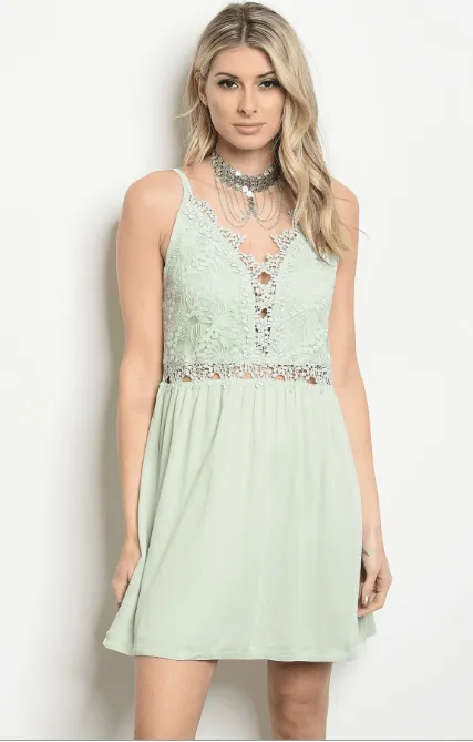 MIRANDA’S MINT LACE DRESS