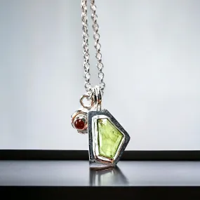 Peridot   Carnelian Pendant