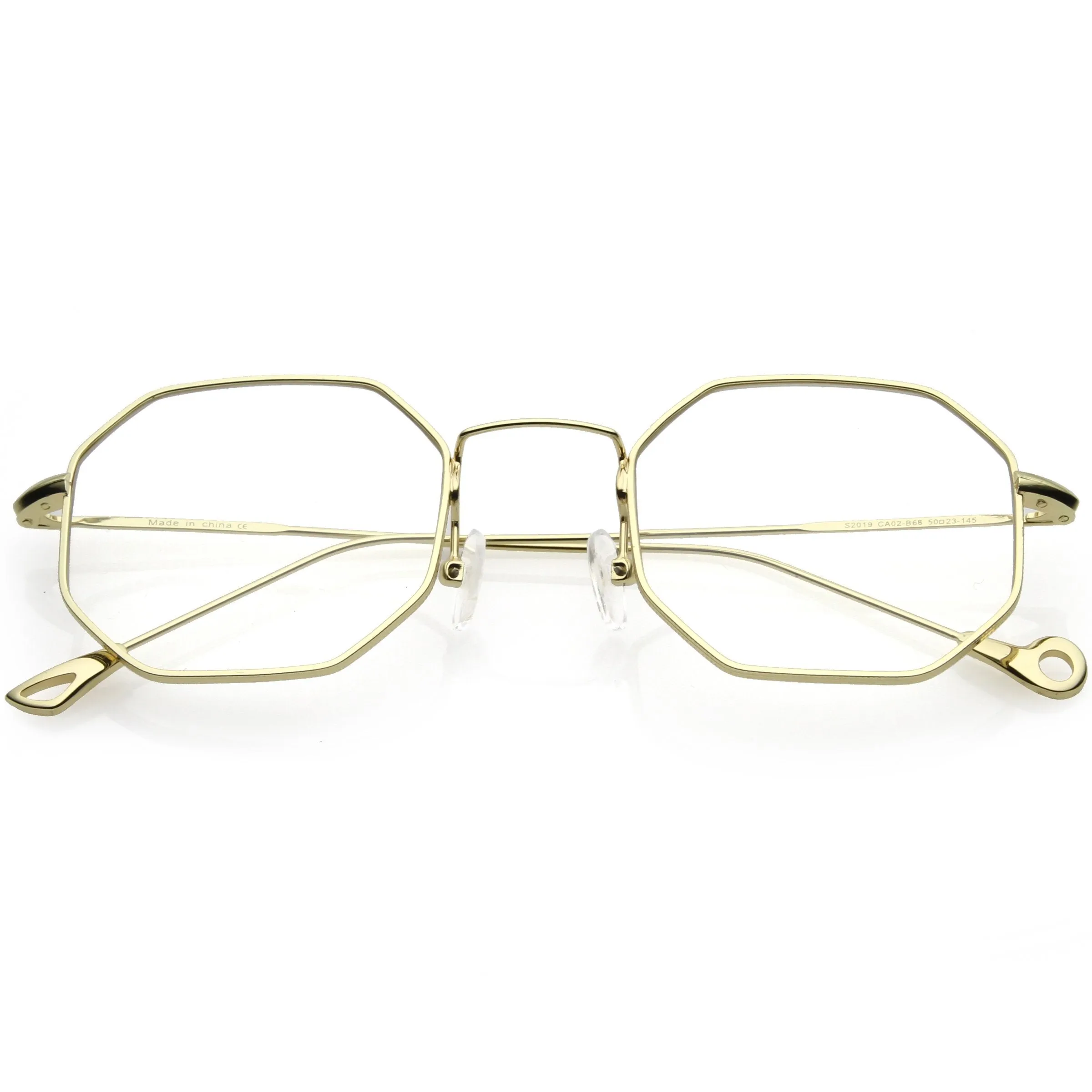 Premium Retro Geometric Octagon Clear Lens Glasses