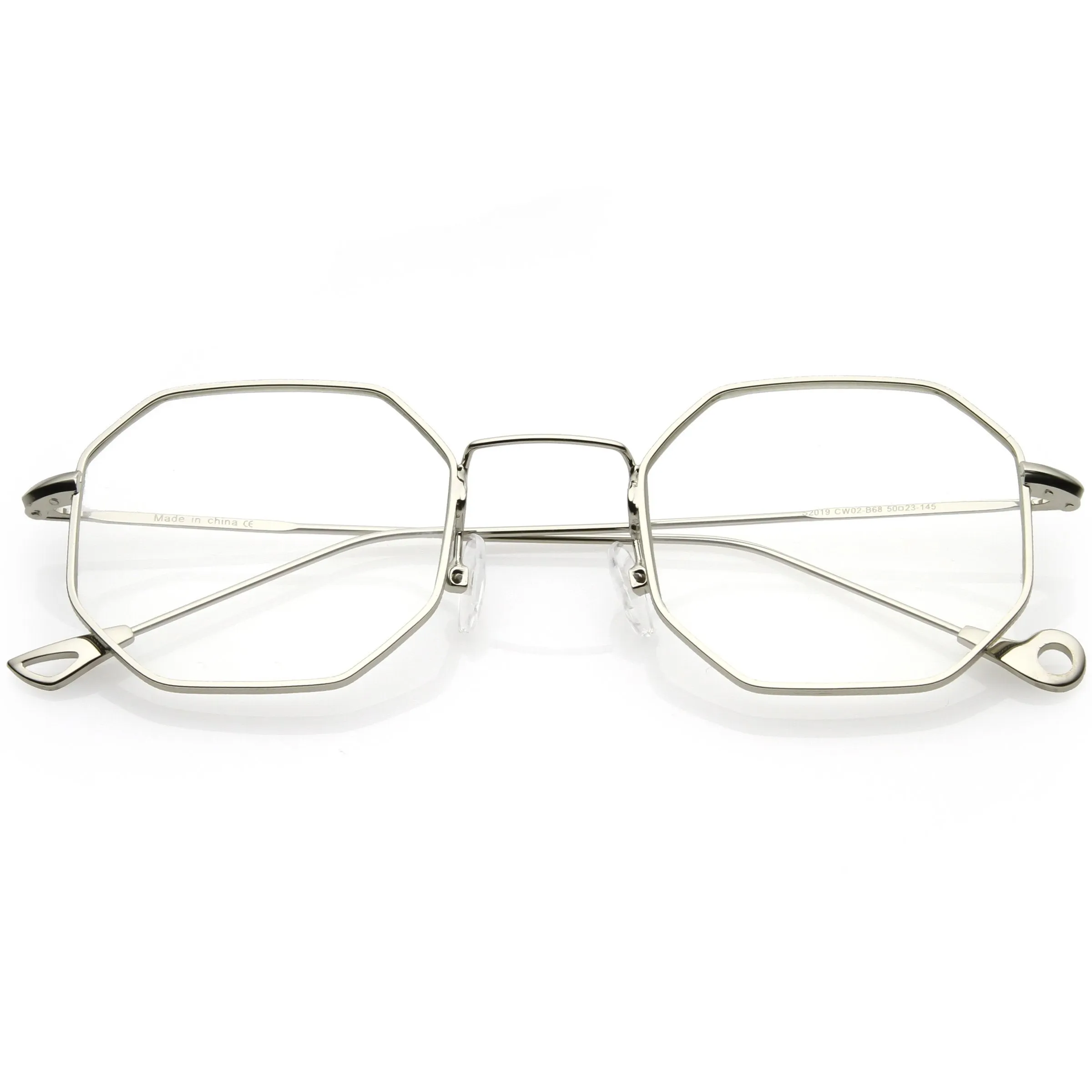 Premium Retro Geometric Octagon Clear Lens Glasses