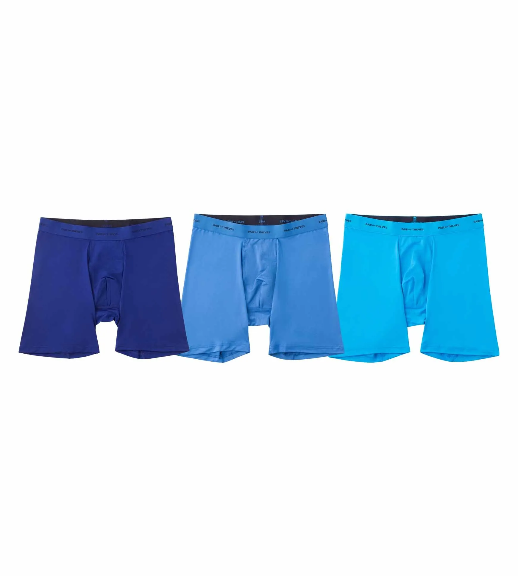 Quick Dry Action Blend Long Boxer Briefs 3 Pack