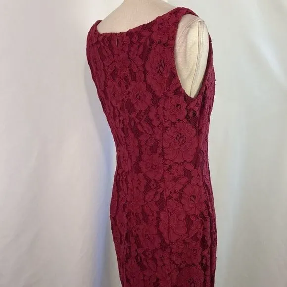 RalphLaurenWine Lace Gown