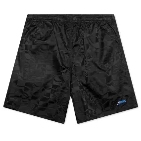 Running Check Shorts - Black