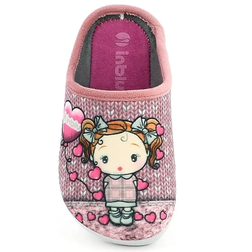 Scarpe da bambina - INBLU Art. B947 pantofola rosa in tessuto