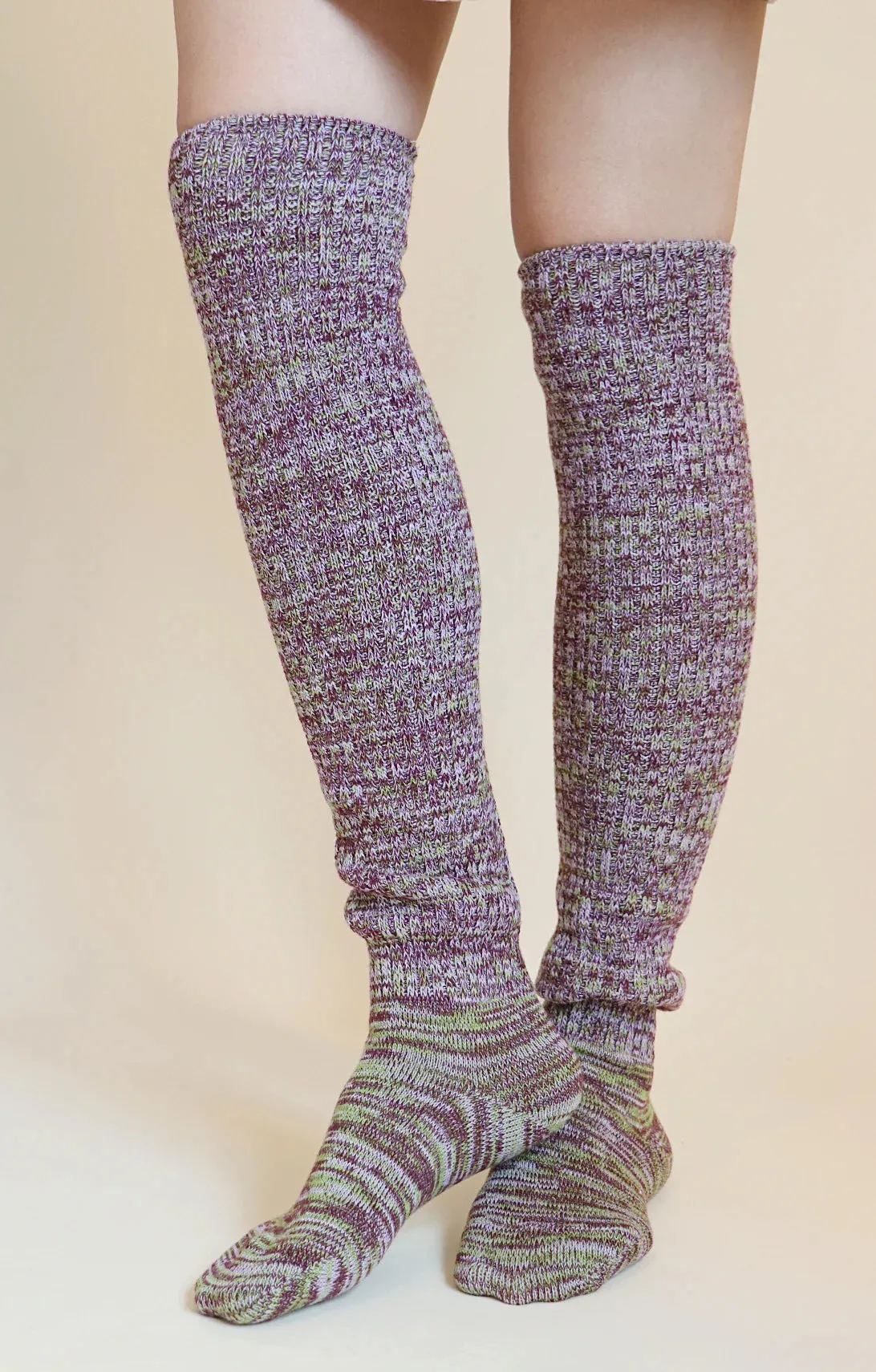 Scrunchy Over The Knee Lounge Wool Blend Socks