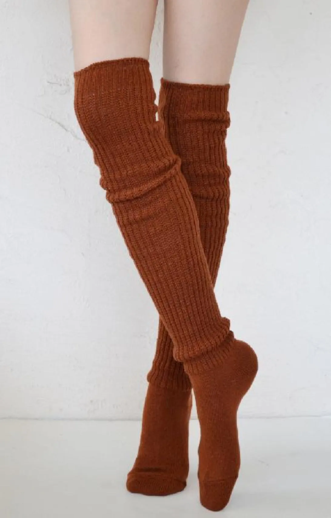 Scrunchy Over The Knee Lounge Wool Blend Socks