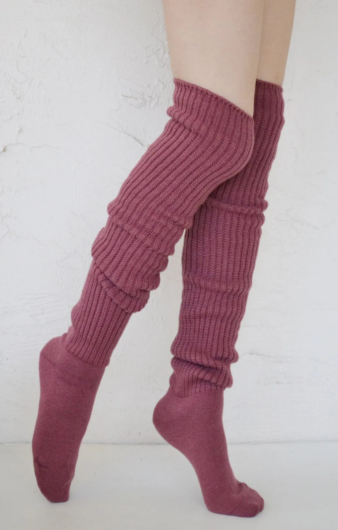 Scrunchy Over The Knee Lounge Wool Blend Socks