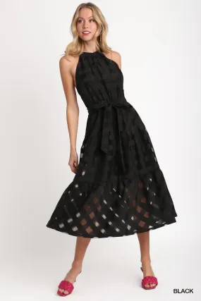 Sheer Organza Midi Dress