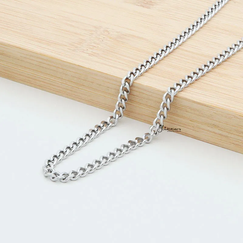 Stainless Steel Curb Chain Men's Necklaces - 4.5mm width | 61cm length