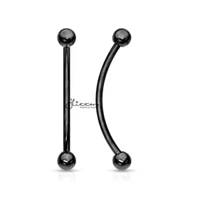 Surgical Steel Curved Barbell for Snake Eye Piercing and More - Black