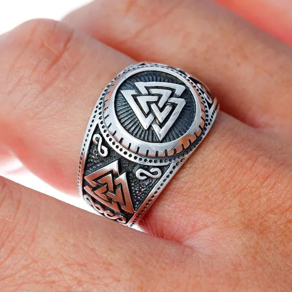 Valknut Ring - Bronze or Sterling Silver