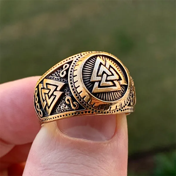 Valknut Ring - Bronze or Sterling Silver